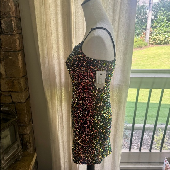 NWT Nordstrom BP Multicolor Sequin Mini Dress XS - Picture 4 of 5